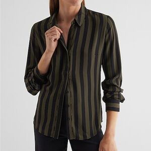 NWT Express Relaxed Striped Portofino Shirt Size XS
